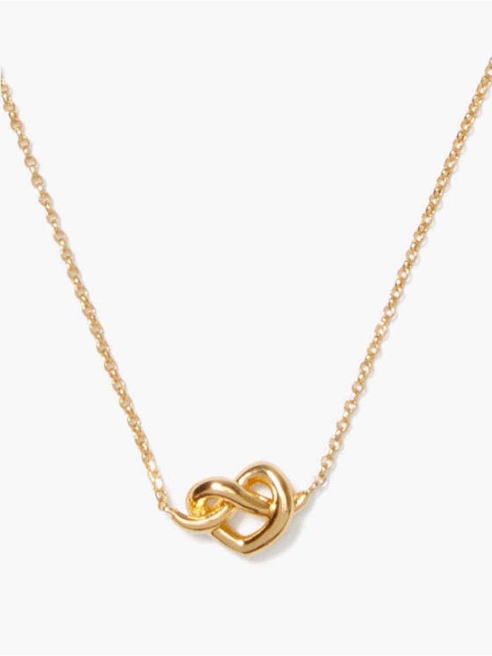 kate spade New York Loves Me Knot Gold Pendant Necklace - NIB Sold Out Online
